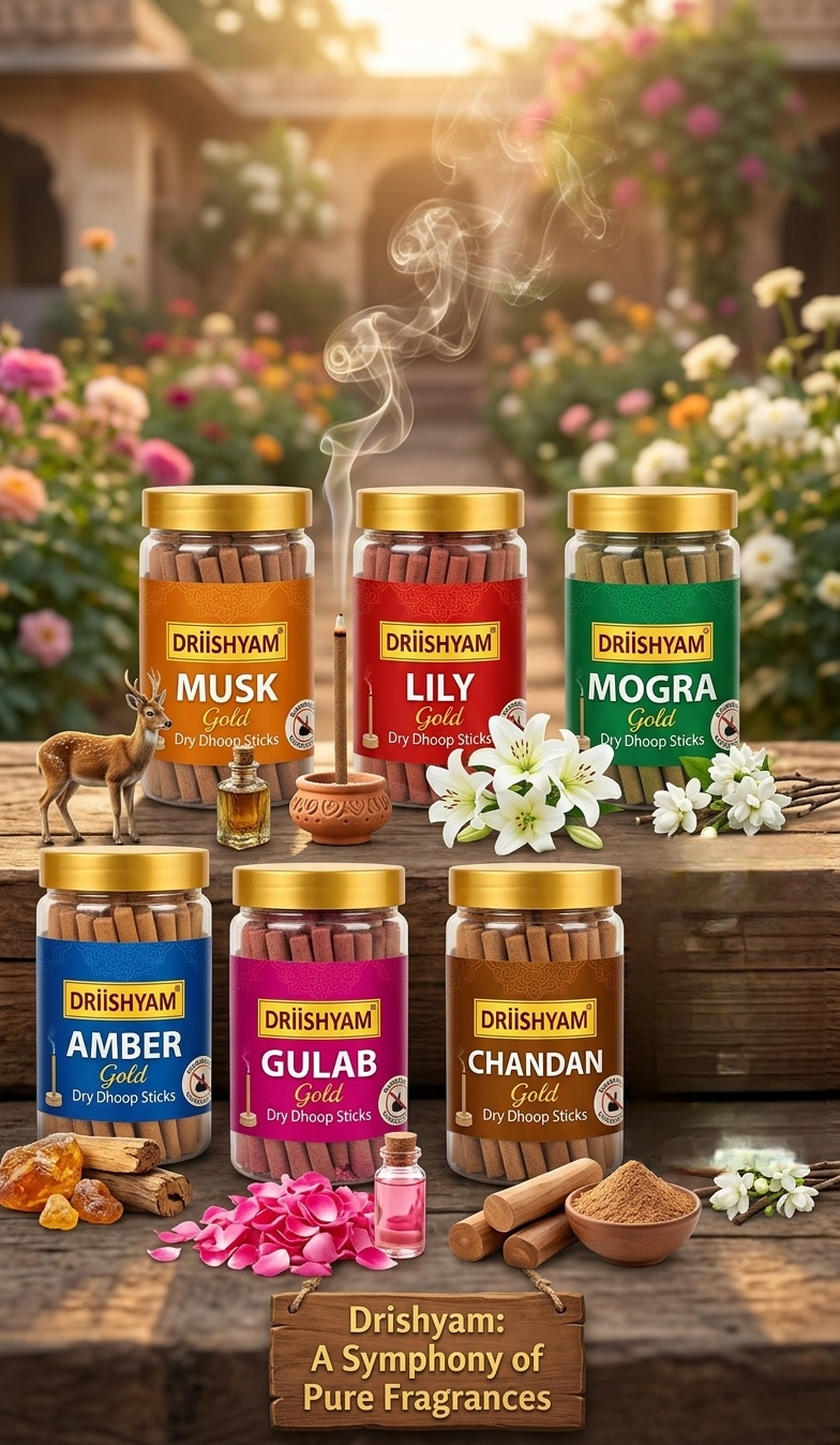Amber Gold Dry Dhoop Sticks 100gms