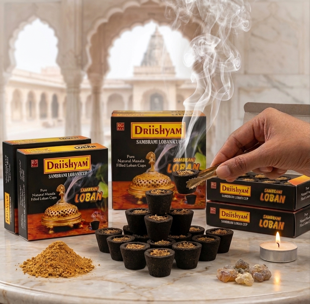 Hawan Cups - Gugal & Sambrani Loban Cups - Assorted Pack of 6 (3×2)