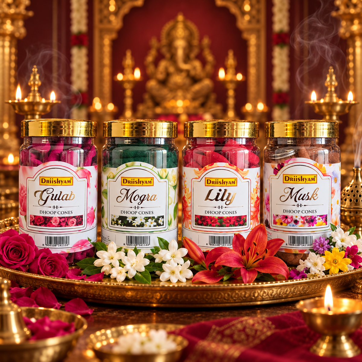 Dhoop Cones Combo Pack - All 4 Fragrances