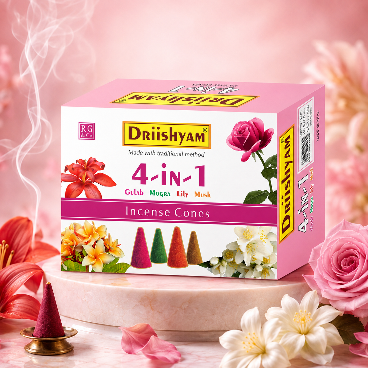 4 in 1 Dry Dhoop CONES (60 cones)
