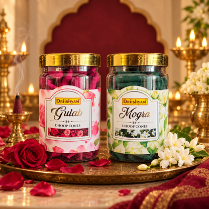 Dhoop Cones Combo Pack - Gulab/ Mogra