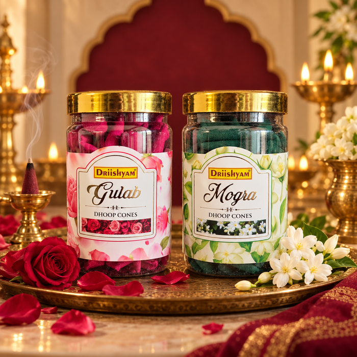 Dhoop Cones Combo Pack - Gulab/ Mogra