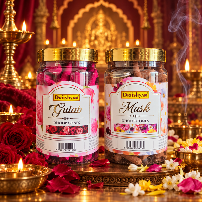 Dhoop Cones Combo Pack - Gulab/ Musk