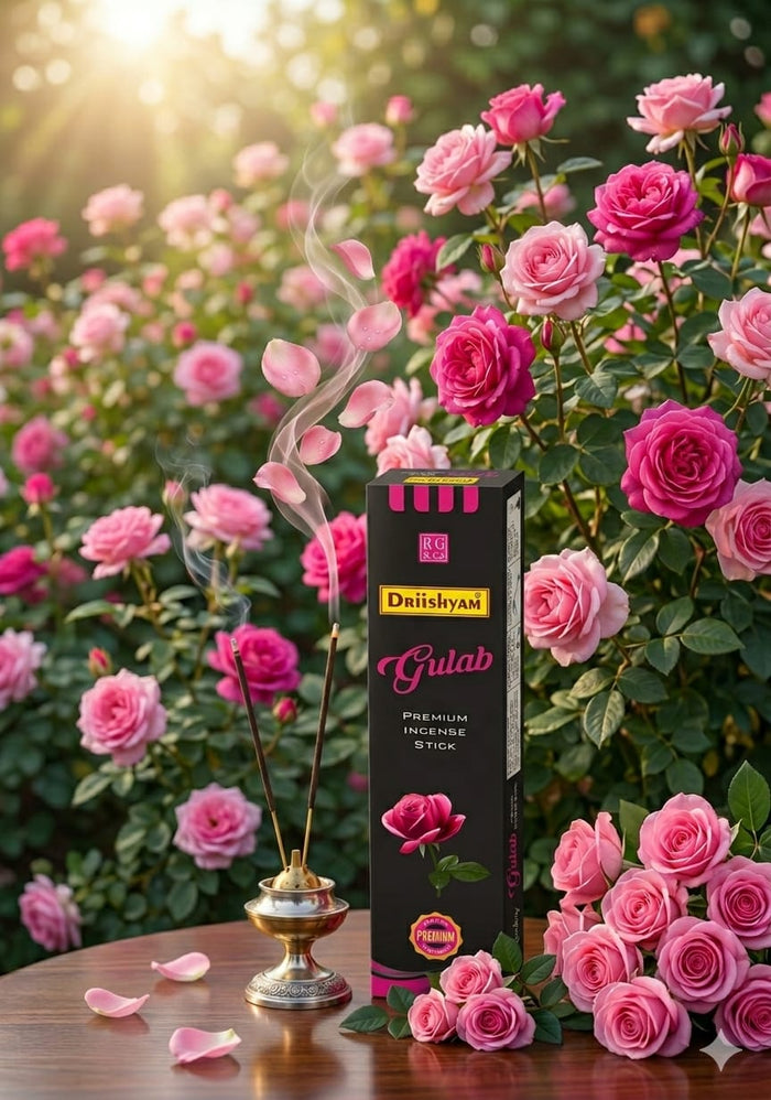 Premium Gulab Incense Sticks - 20 sticks