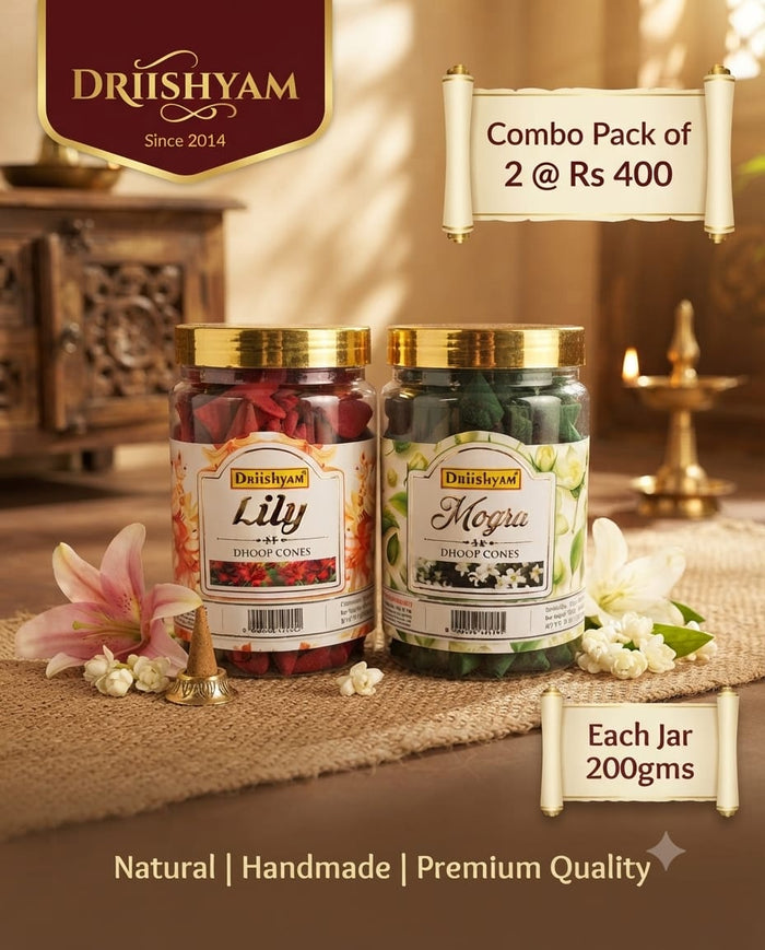 Dhoop Cones Combo Pack - Lily/ Mogra