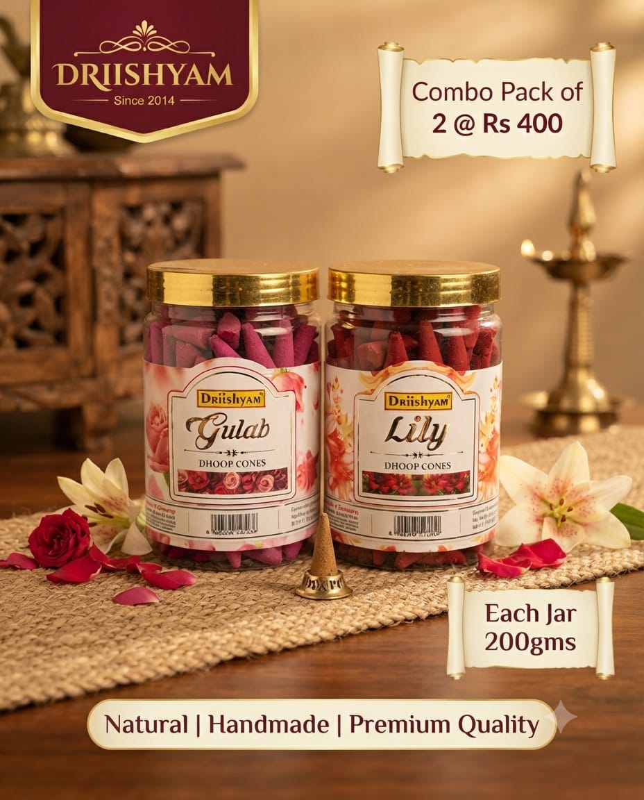 Dhoop Cones Combo Pack - Gulab/ Lily