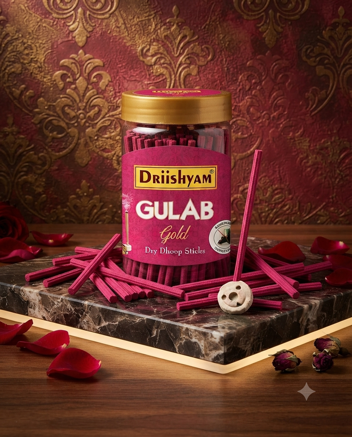 Gulab Gold Dry Dhoop Sticks 100gms