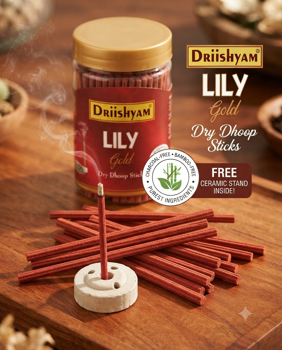 Dry Dhoop Sticks - Pack of 12 (2×6 fragrances)