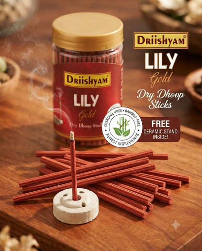 Dry Dhoop Sticks - Pack of 12 (2×6 fragrances)