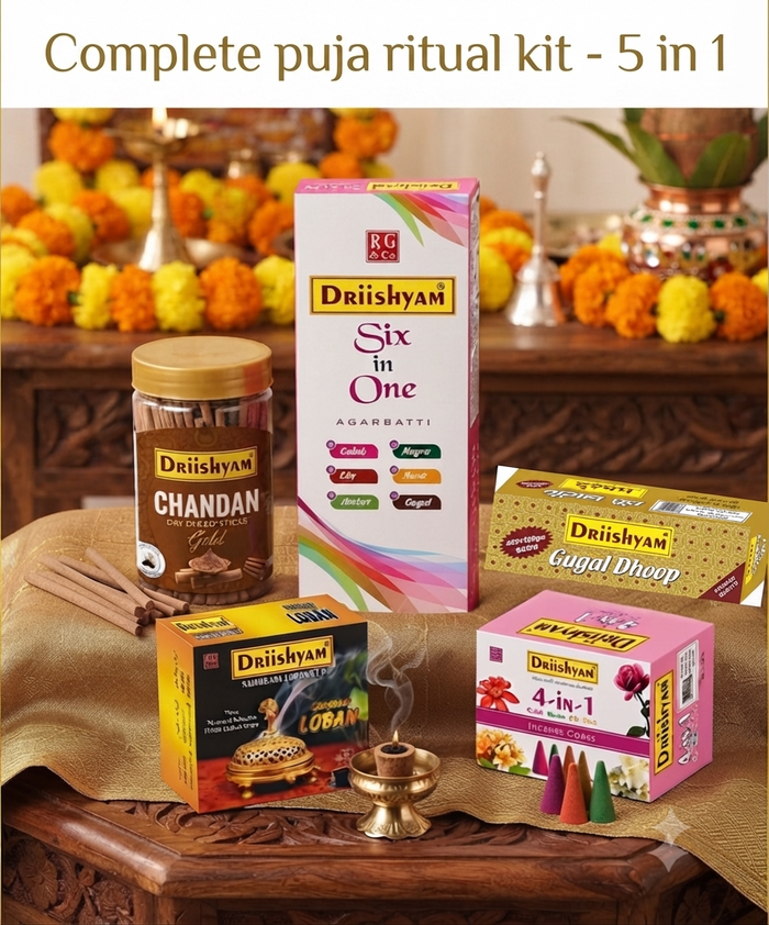Complete Puja Ritual Kit - 5 in 1