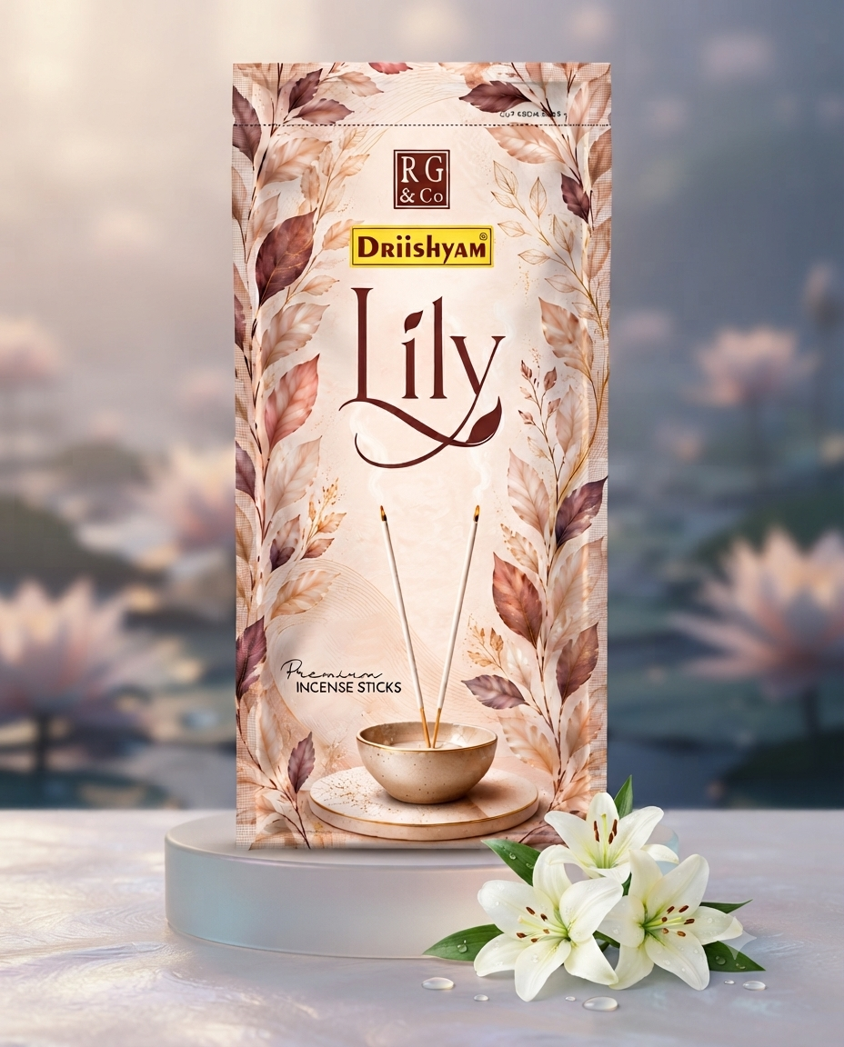 Lily Premium Incense Sticks Zipper Pouch 120 gms