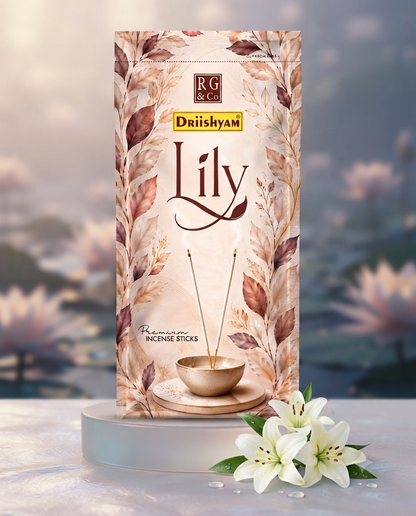 Lily Premium Incense Sticks Zipper Pouch 120 gms